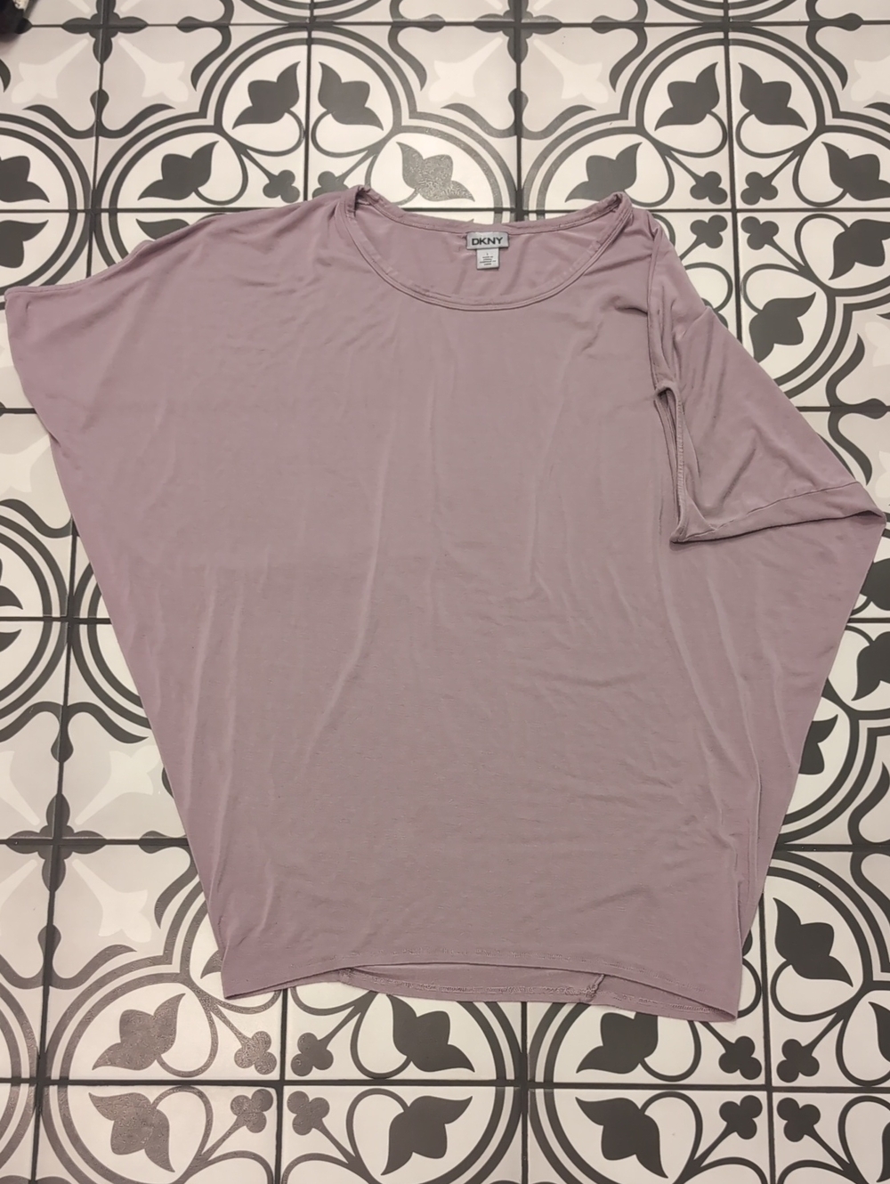 DKNY Soft Lavender Dolman Sleeve Tunic Top